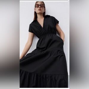Zara Poplin Midi Dress